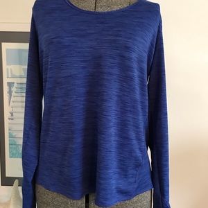 Athlete blue top
